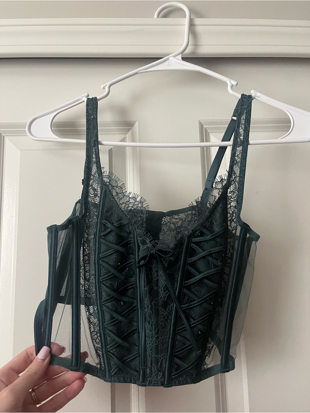 Victoria's Secret Teal Lace Corset Bralette